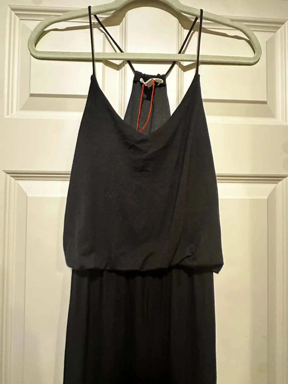 Black Jumpsuit V Neck Racerback Small
